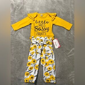 PatPat Infant 2 Piece Onesie and Pants Size 3-6 months